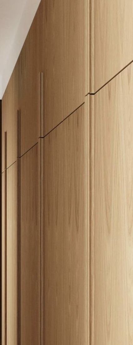 Wardrobe door fronts along the hallway