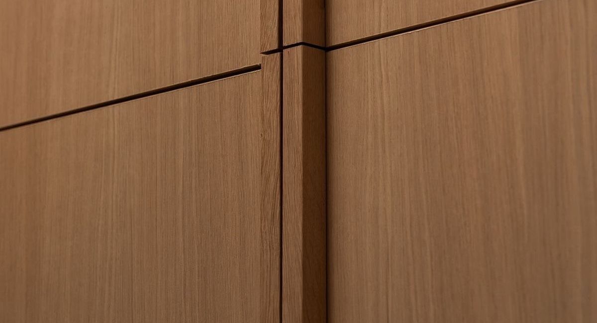 Junction of four wardrobe doors
